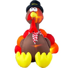 Gemmy Airblown Inflatable Original Turkey - Indoor Outdoor Holiday Decoration, 6-Foot Tall