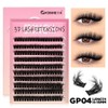 GROINNEYA Cluster Eyelashes Kit 60 80D Volume Set Makeup Faint Soft Individual, 10 10rows-GP04, 1 Piece / GROINNEYA 클러스터 속눈썹 키트 60 80D 볼륨 세트 메이크업 희미한 부드러운 개별, 10 10rows-GP04, 1개