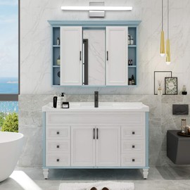 Combuh LED Vanity Lights 24 Inch Bathroom Light Fixtures 14W IP44 Mirror Lighting Indoor Wall Lamp Modern Cool White 6000K for Washroom