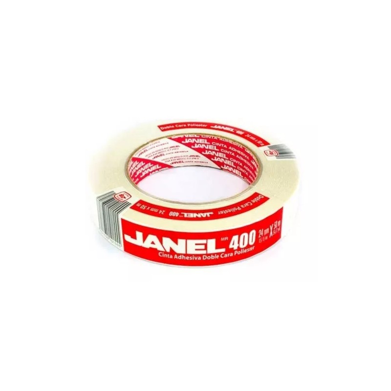 Janel Cintas Adhesiva Doble Cara 400 Poliester 24mmx50m Janel