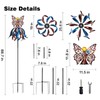 Kircust Solar Wind Spinner, Extra-Large Tulip Garden Windmill Spinners with