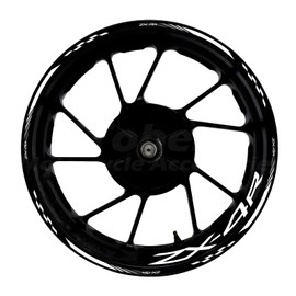 Awonderful Motorcycle Reflective Wheel Stripes kit, Vinyl Wheel Rim Stickers Compatible with Kawasaki ZX-4R 2019-2024 (White)