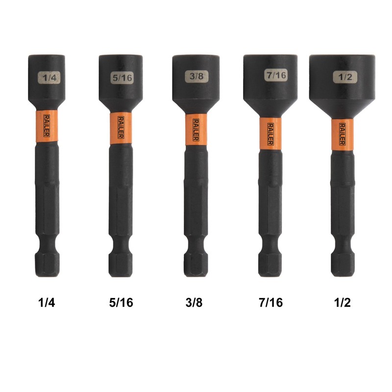 Railer Nut Driver Set - Premium S2 Steel 2-9/16 Inch