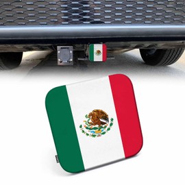 Beabes Mexico Flag Trailer Hitch Covers for Trucks Cars, Mexican National Flag Rubber Tow Trailer Hitch Cover Plug Insert Receiver Tube Hitch Cover Cap for Men Women, Mexico Eagle 2 Inch Hitch Cover