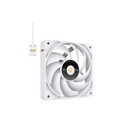 Thermaltake TOUGHFAN EX14 Pro Magnetic Connection PWM High Static Pressure (up to 2000RPM) Radiator Fan White Edition - 3 Fan Pack, CL-F172-PL14WT-A