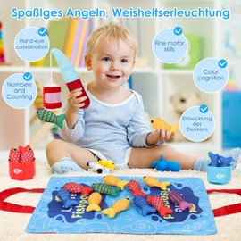Gaethra Toy from 1 2 years children, fishing game, baby toy, children's toy for 6 12 months, fish fishing game, Montessori toy, learning games, motor skills toy, small gifts