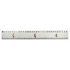 'Perched Barn Owl' 30cm (12 Inch) White Plastic Ruler (RL00085630)