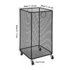 Laundry Basket with Wheels,Square Rolling Laundry Basket,Hollow Mesh Laundry Hamper