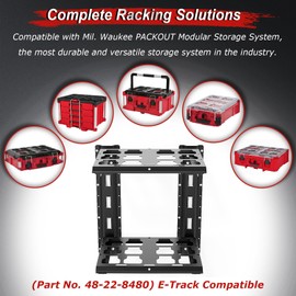 Upgraded Carbon Steel Packout Shelves, 48-22-8480 Compatible with Mil. Waukee Packout Shelf Wall Mount, 80 lbs Load Capacity, Extended 23-inch E-Track, 2-Shelf Compatible Mil. Waukee packout Shelf