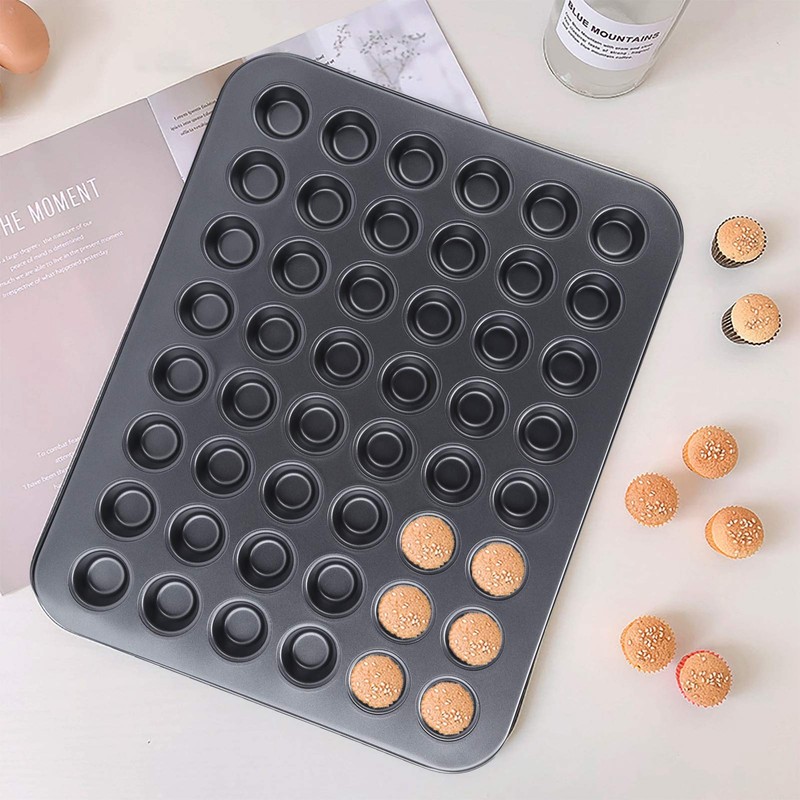 Cupcake Pan, 48‑Cup Nonstick Mini Round Cupcake Pan Tray Baking