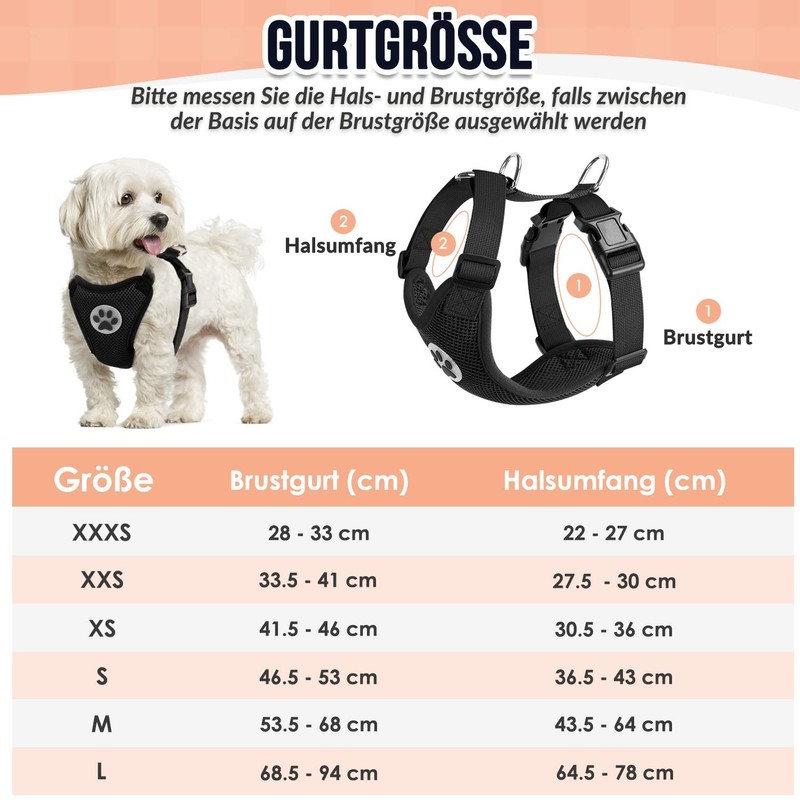 SlowTon Dog Harness for Dogs, No Pull Safety Harness, Small