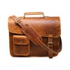 Jaald 13" leather messenger bag laptop case office briefcase gift