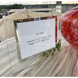 55th Wedding (Emerald) Anniversary Photo Frame (L) (6x4) Flower