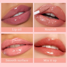 Aceite Iluminador De Labios Con Color Shiftalter, Shiftalter Lip Oil, Non-Sticky Long-Lasting Shiny Fruit Flavor Lips Stain, for Lush, Hydrated Lips with A Natural Glow (3#)