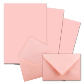 25 x Letter Paper Sets A4 with C6 Envelopes, Wet Seal, Pink, Matte Writing Paper with Envelopes FarbenFroh by GUSTAV NEUSER