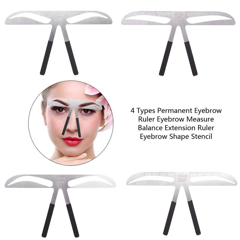 Three Points Positioning Eyebrow Ruler, Practical DIY Eyebrow Shape Stencil