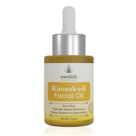 Neolith Kimsukadi Facial Oil- Ayurvedic blend of 16 herbs like Sandalwood, Saffron, Jojoba oil for Radiance, Complexion and Brightening 30ml - 100% Natural Kesaradi oil