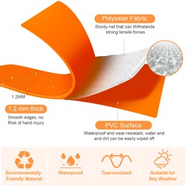 XiaZ Waterproof Dog Leash, PVC Long Dog Leash 5M/16FT with Swivel Hook and Comfortable Padded Handle，Dog Long Line Training Leash for Walking, Playing and Swimming, for Medium Large Dogs, Orange