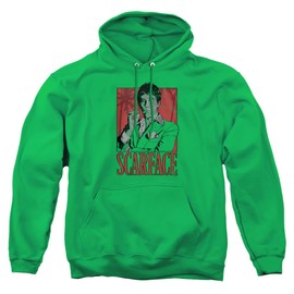 Scarface Tony Unisex Adult Pull-Over Hoodie, Kelly Green, X-Large