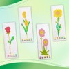 NBEADS 4 Sets 4 Styles Cross Stitch Bookmark Kits, Flower