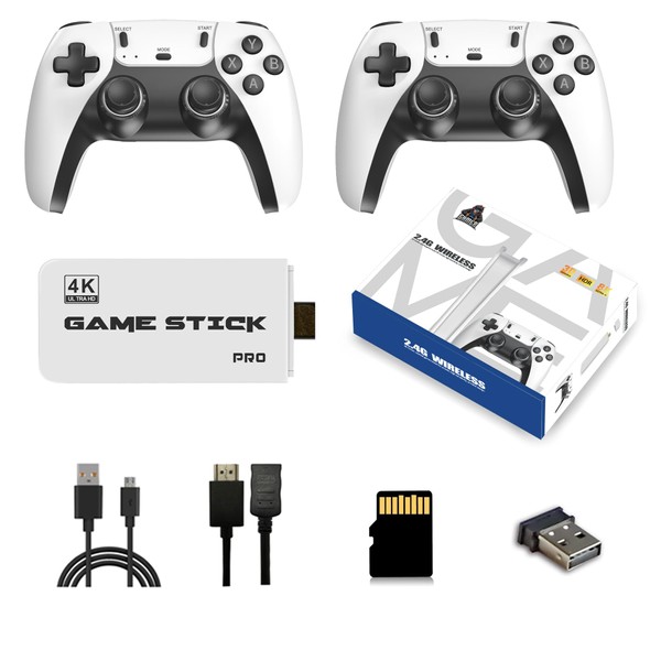 ZHQQ Retro Game Stick,4k Hdmi Output 2.4ghz Wireless Tv Retro