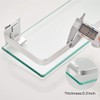 VOLPONE Glass Bathroom Shelf 15.7in Bathroom Shelf Wall Mounted Floating