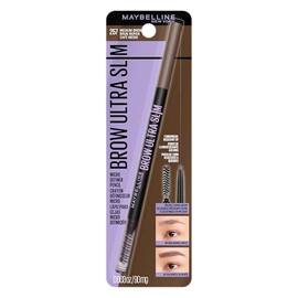 Maybelline New York Brow Ultra Slim Defining Eyebrow Makeup Mechanical Pencil With 1.55 MM Tip & Blending Spoolie For Precisely Defined Eyebrows, Medium Brown, 0.003 oz.