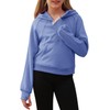 Doshoop - Sudadera corta con cuello de media cierre para