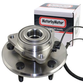 MotorbyMotor 515113 Front Wheel Bearing and Hub Assembly with 5 Lugs Fit for Dodge Ram 1500 Pickup 2006 Thru 2009 Low-Runout OE Directly Replacement Hub Bearing w/ABS