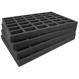 Navara Figure Case Tray Set to carry 144 troops on 25mm bases with dynamic poses. 144 compartments 25mm deep, each 52mm x 35mm