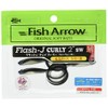 FishArrow Worm Flash J Curly 2" SW #L152 Black/Blue Luminova