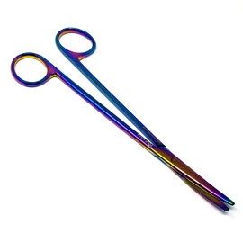 Multi Rainbow Color Metzenbaum Dissecting Scissors Blunt Blunt 7" (17.8cm) Curved, Stainless Steel (Pack of 5)