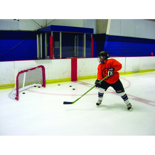 Mylec Pro Style Mini Steel Hockey Goal, Red, 36"X24"X14"