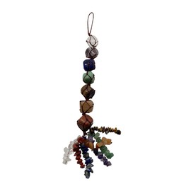 VIE Naturals Chakra Jewelry, Mixed Stone Car Hanging Decoration, with Nylon Cord