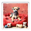Border Terrier Dog Coaster Set. 4 different Border Terrier Dog