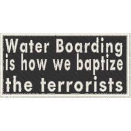 Velcro Water Boarding Is How..  Patch W/ VELCRO® Brand Fastener Funny Emblem White