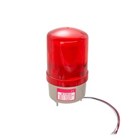 SFOCFWH Industrial LED Rotating Strobe Beacon Warning Lights, Electrical Revolving Signal Lights for Emergency, 110v AC, with Buzzer for Emergency (Red) (N-1101J)
