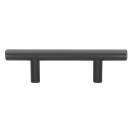 GlideRite Hardware 2.5 inch CC 5 inch Long 5007-64-ORB-1 Solid Bar Handle Pulls, 1 Pack, 2.5" x 5", Oil Rubbed Bronze Finish