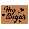 Welcome Doormat Coco Coir Door Mat Hey Sugar Hearts Love