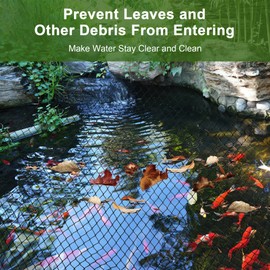 Pond Netting, Pond Netting for Koi Ponds 15 x 20 FT Pond Net, Heavy Duty Woven Fine Mesh Pond Garden Pool Netting Kit for Leaves to Catch Leaves and Debris, Protects Koi Fish from Birds Cats Predators