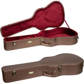 Crossrock Super Jumbo Acoustic Guitar Case for Gibson SJ-200 - Chocolate Brown