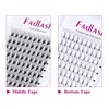 Fan Volume Eyelashes, 16D, 0.07 mm, C Curl, 12 mm