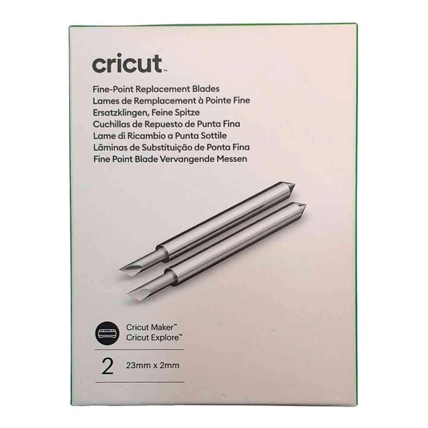 Cricut Explore Fine Point Replacement Blades, Multi-Color, One Size - 23mm x 2mm (2 Units)