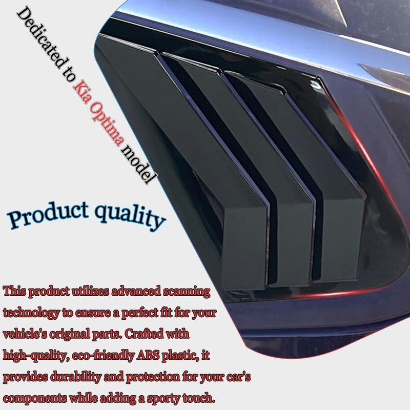 MUXEE Window Louver 2Pcs Side Vent Window Louvers for Kia