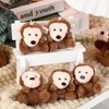 Shappy 50 Pcs Mini Plush Monkey Keychains - Cute Stuffed