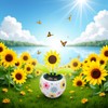 Solar Dancing Sunflower Decoration, Sunflower Solar Dancing Flower Solar Dancing