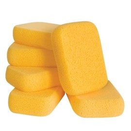 Extra Large Grout Sponge 7-1/2 in. x 5-1/2 in. Polyurethane Sponge for Grouting, Cleaning, and Washing (6-Pack) – High Water-Holding Capacity, Rounded Corners to Protect Grout