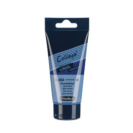 Schmincke - College Linol Artists Lino Printing Paints, Dark Blue in 75ml Tube 39450013, Low Odour Lino Printing Ink Water Based, Non-fading, Even Printing