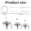 3PCS Stainless Steel Funnel Set – Metal Funnels with Handle