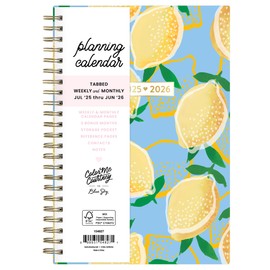 Blue Sky Color Me Courtney 2025-2026 Weekly and Monthly Academic Year Planner Calendar, July 2025 - June 2026, 5" x 8", Hard Cover, Wirebound, Laminated Tabs, Storage Pocket, Lemonade